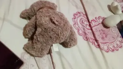 Osito de peluche marrón con lazo - miniatura 2