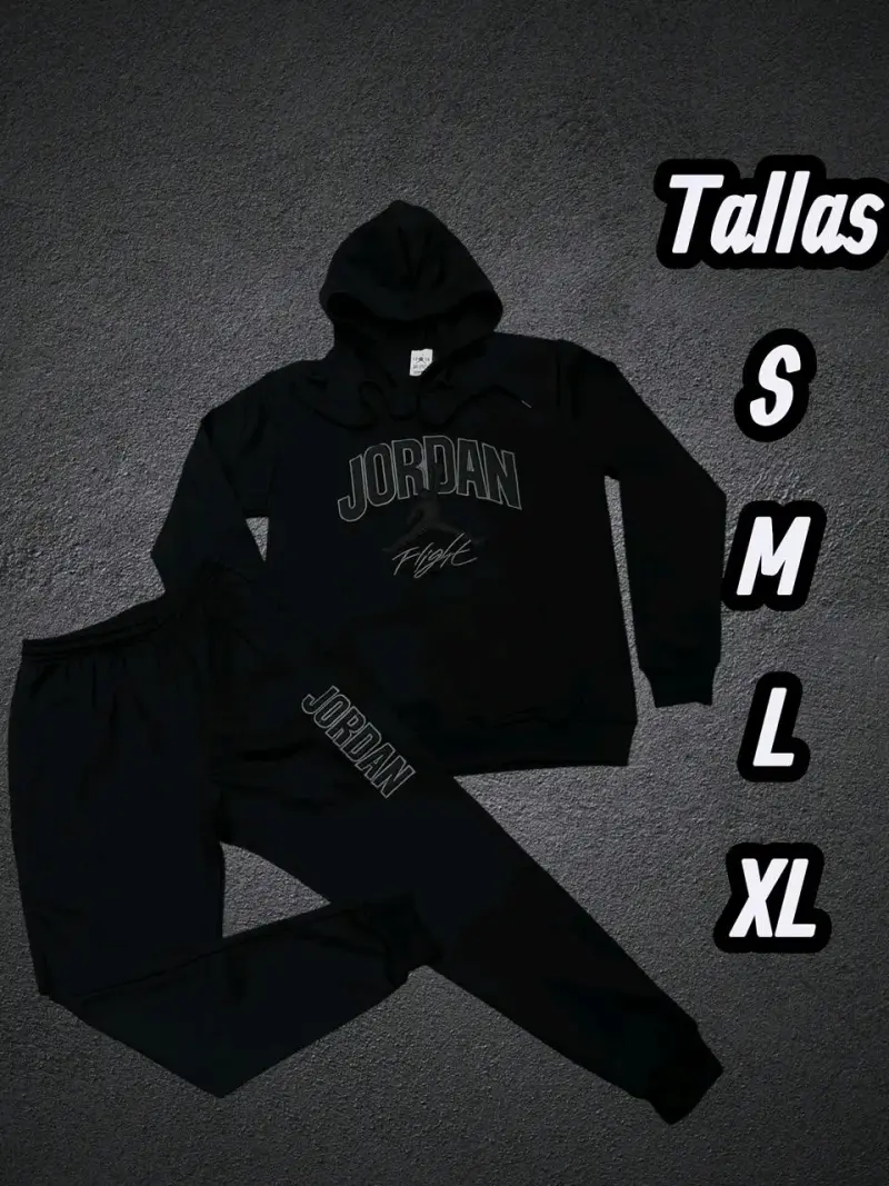 Conjunto deportivo negro Jordan y Trapstar - 1