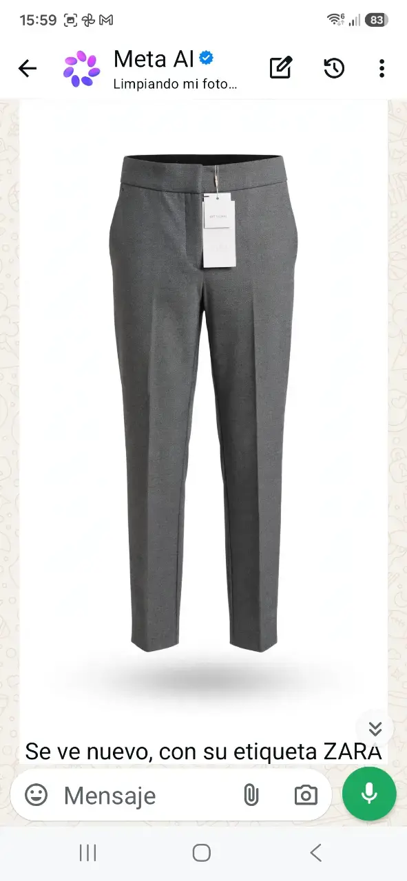 Pantalones de vestir grises para mujer Zara nuevos - 2