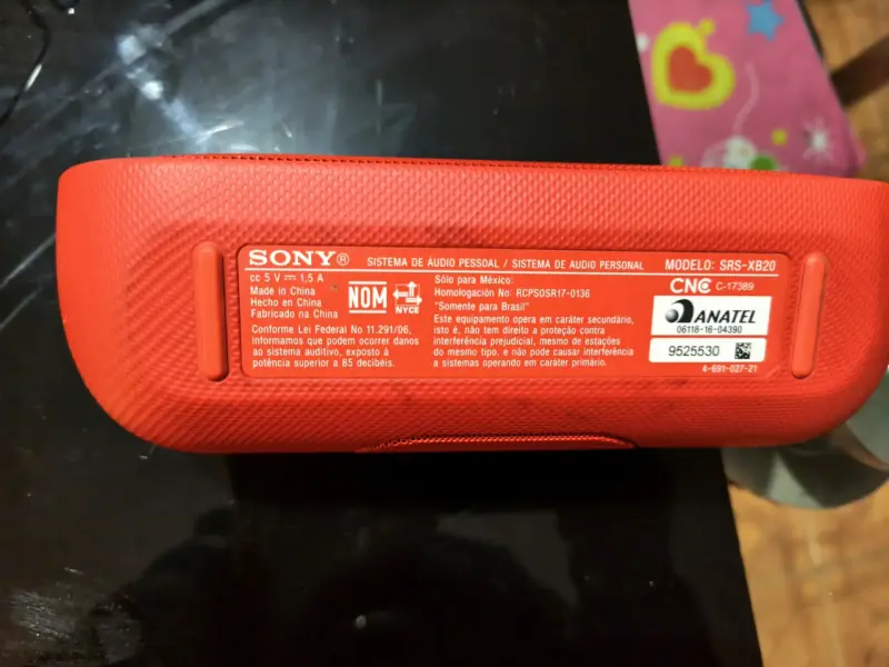 Parlante Bluetooth Sony SRS-XB20 Rojo - 3