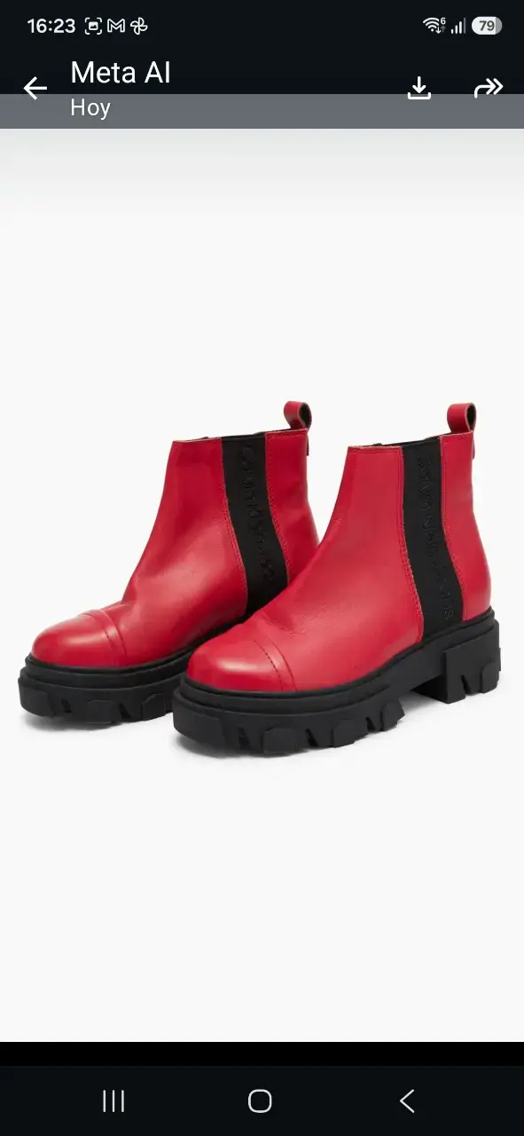 Botines rojos de cuero Calvin Klein - 2
