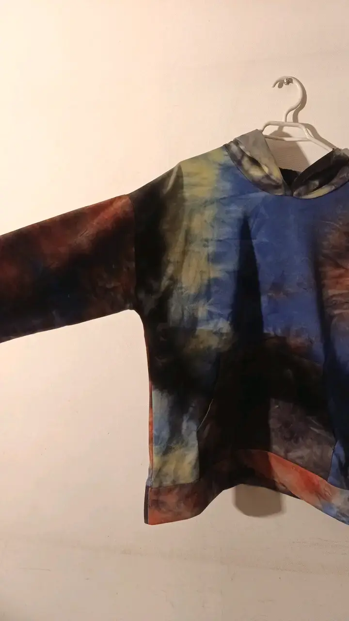 Polerón unisex tie-dye multicolor con capucha - 2