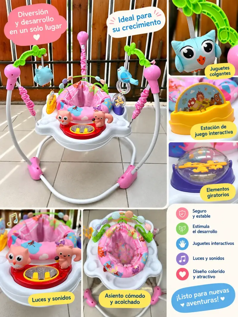 Centro de actividades para bebé con juguetes colgantes - 1