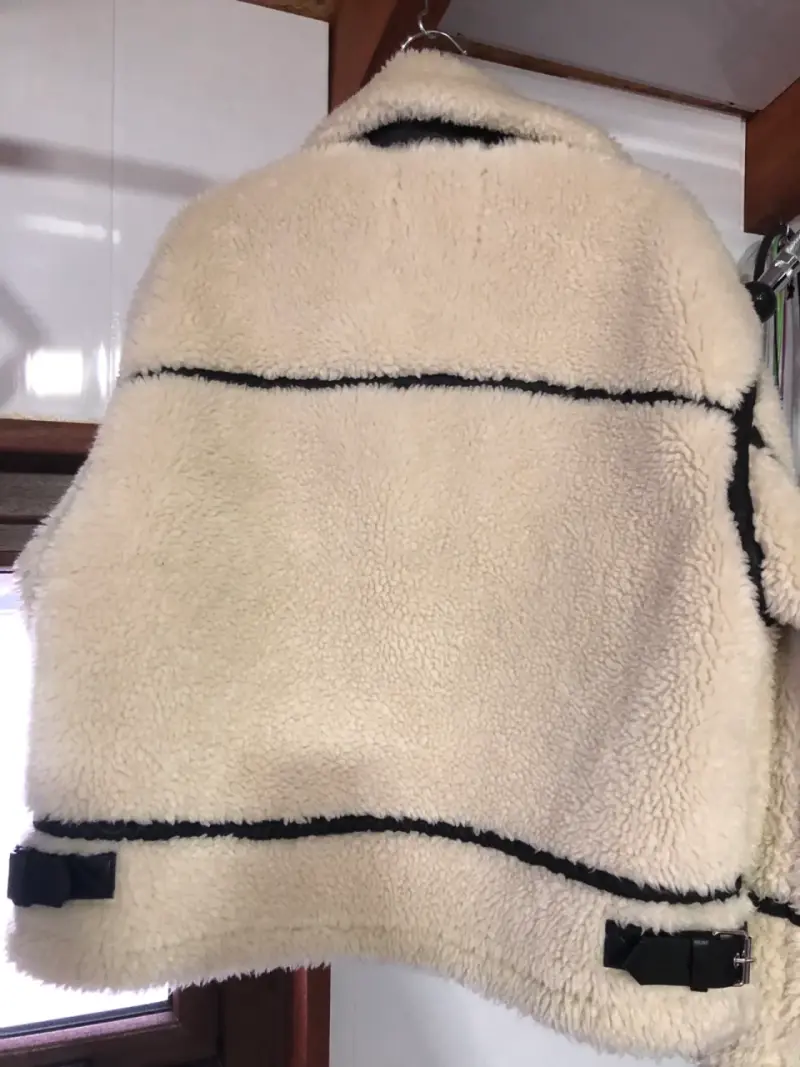Chaqueta de lana sintética Zara beige - 2
