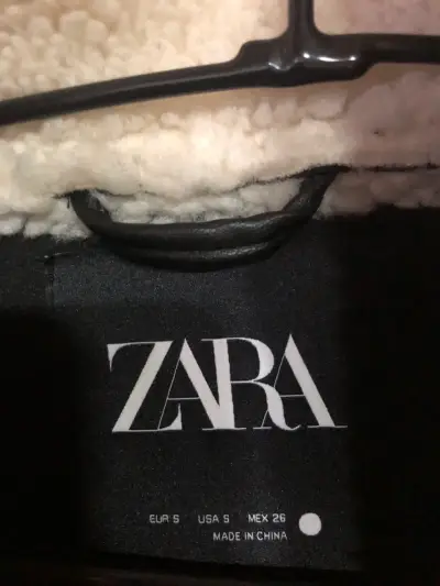 Chaqueta de lana sintética Zara beige - miniatura 3