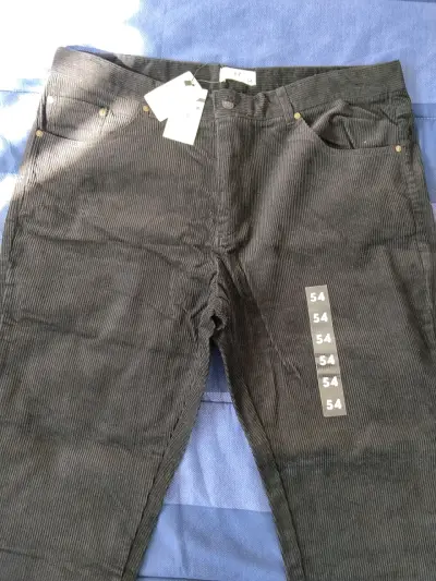 Pantalón cotelé negro T54 - miniatura 1