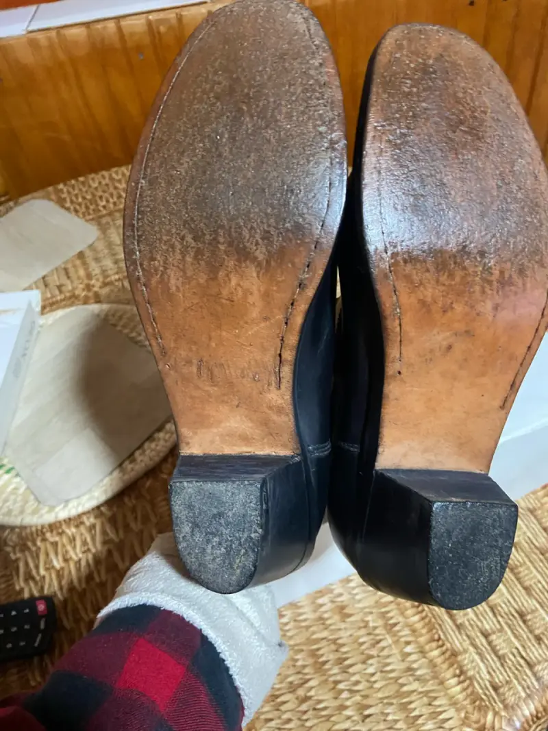 Botines de cuero de huaso negro con hebillas - 4