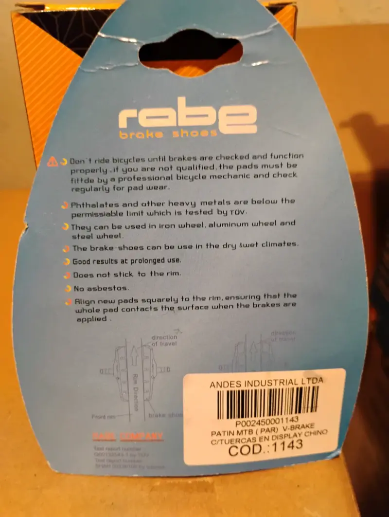 V-Brake MTB Patines de Freno Rabe (Par) - 3