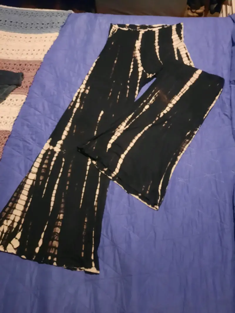 Pantalones anchos de mujer con diseño tie-dye - 1