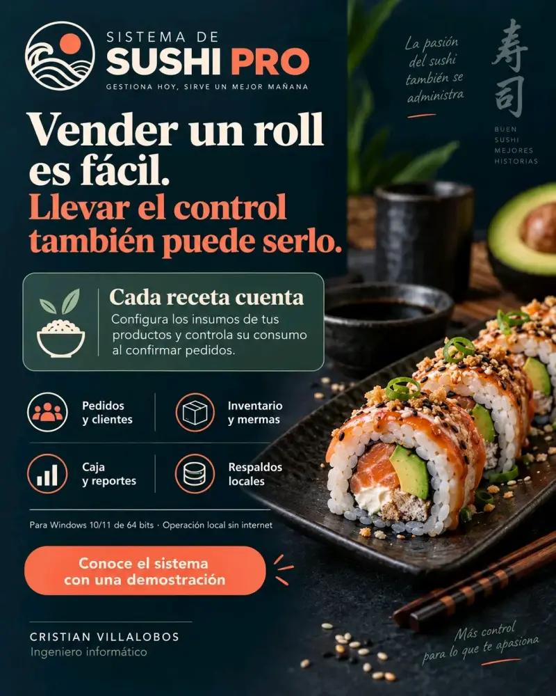 Sistema de Gestión Sushi Pro para Restaurantes - 1