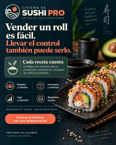 Sistema de Gestión Sushi Pro para Restaurantes - miniatura 1