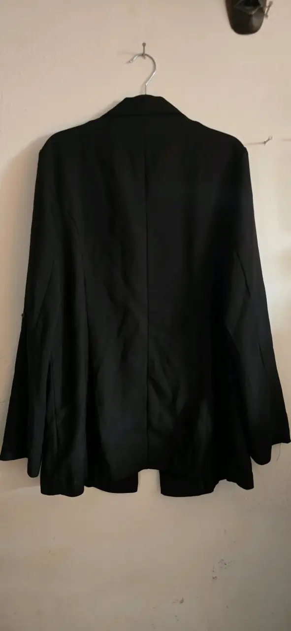 Blazer negro elegante para mujer talla XL - 2