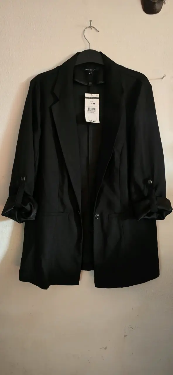 Blazer negro elegante para mujer talla XL - 3