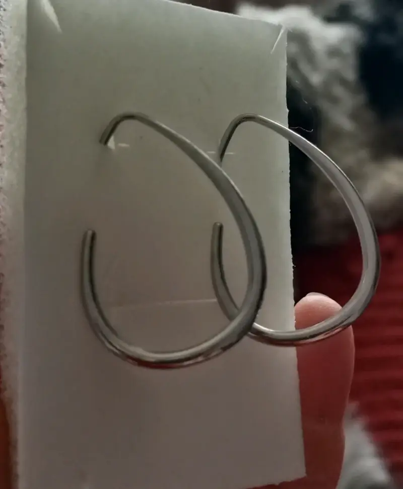 Aros de plata en forma de lágrima - 2