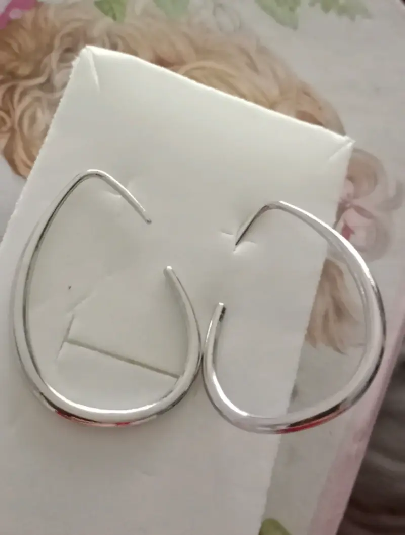 Aros de plata en forma de lágrima - 3
