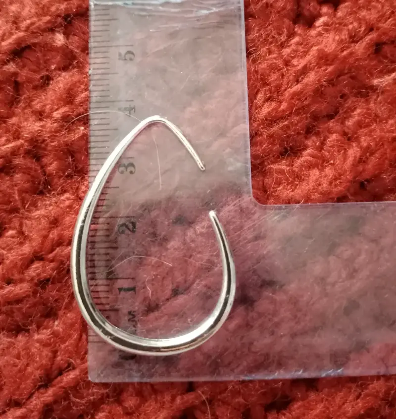 Aros de plata en forma de lágrima - 4
