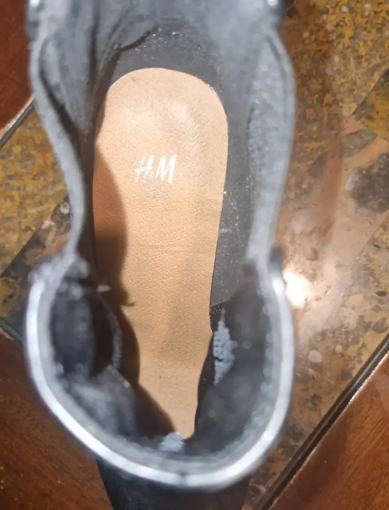 Botines de cuero negro con tacón alto H&M - 3