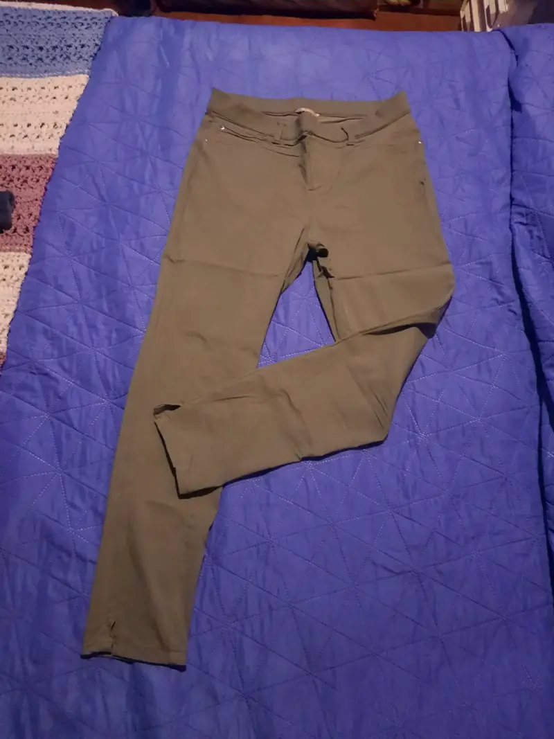 Pantalones verdes para mujer talla 12 - 2
