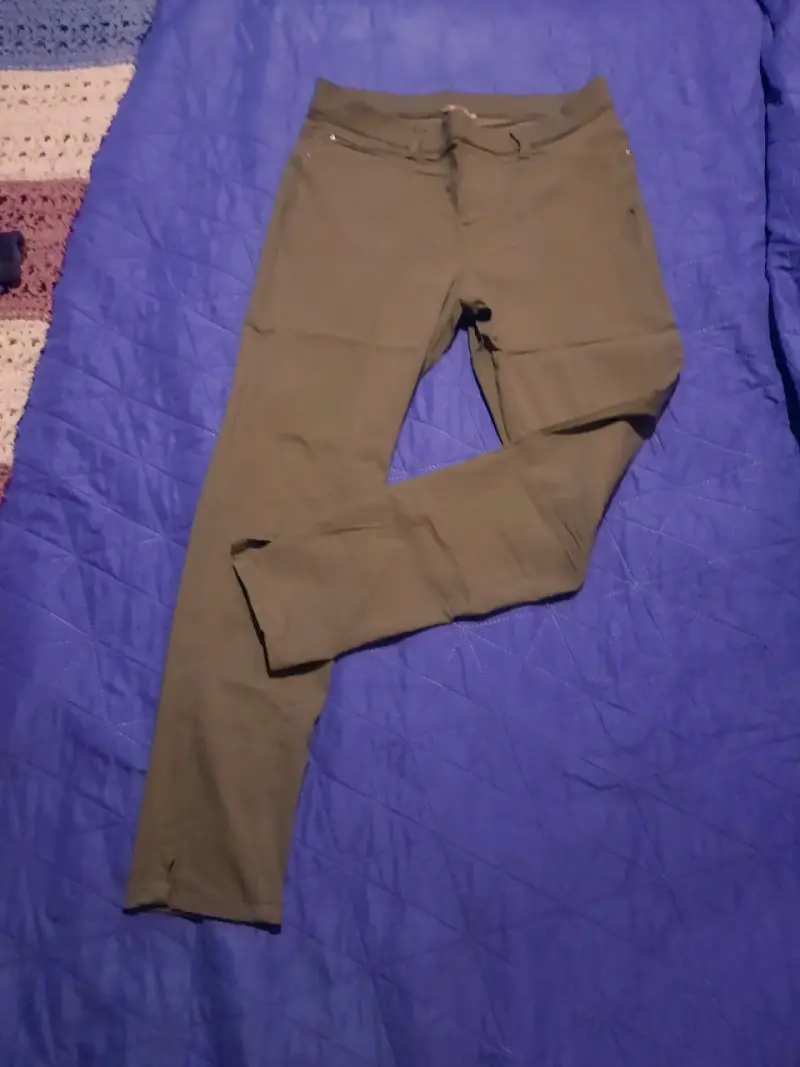 Pantalones verdes para mujer talla 12 - 3