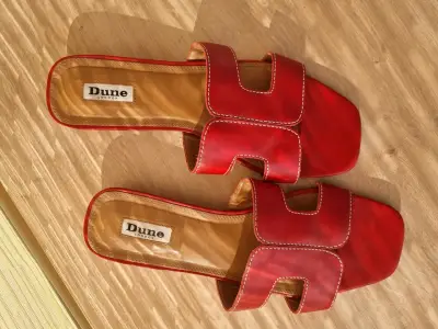 Sandalias planas rojas Dune London - miniatura 1