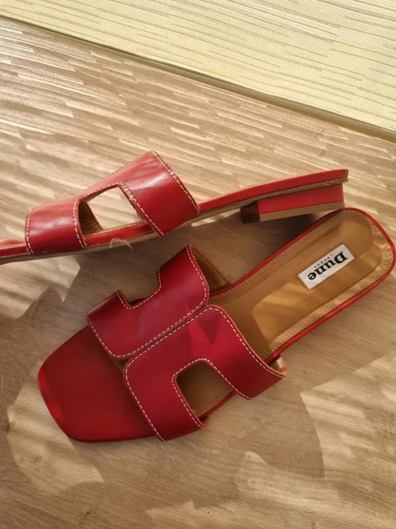 Sandalias planas rojas Dune London - 2