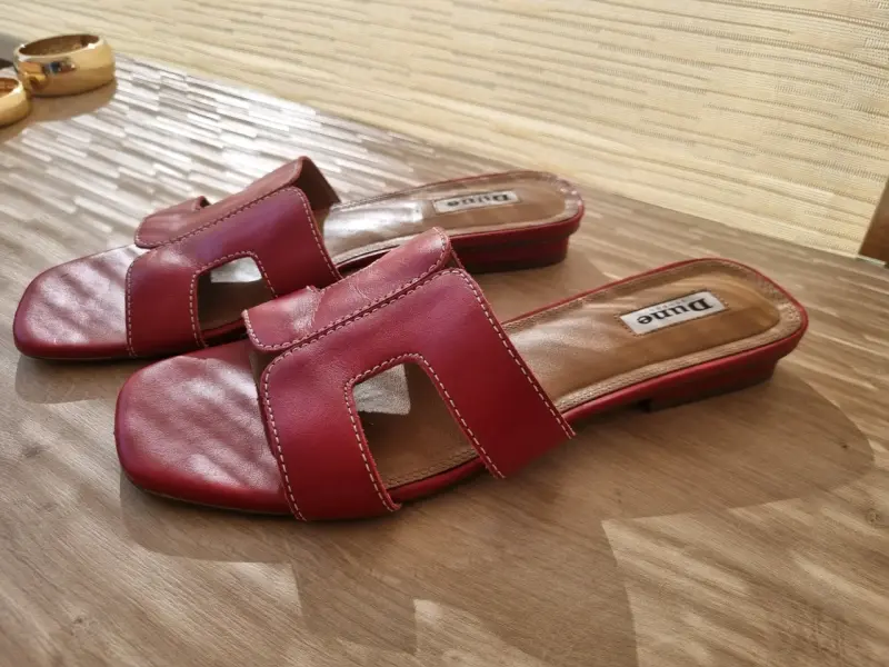 Sandalias planas rojas Dune London - 3