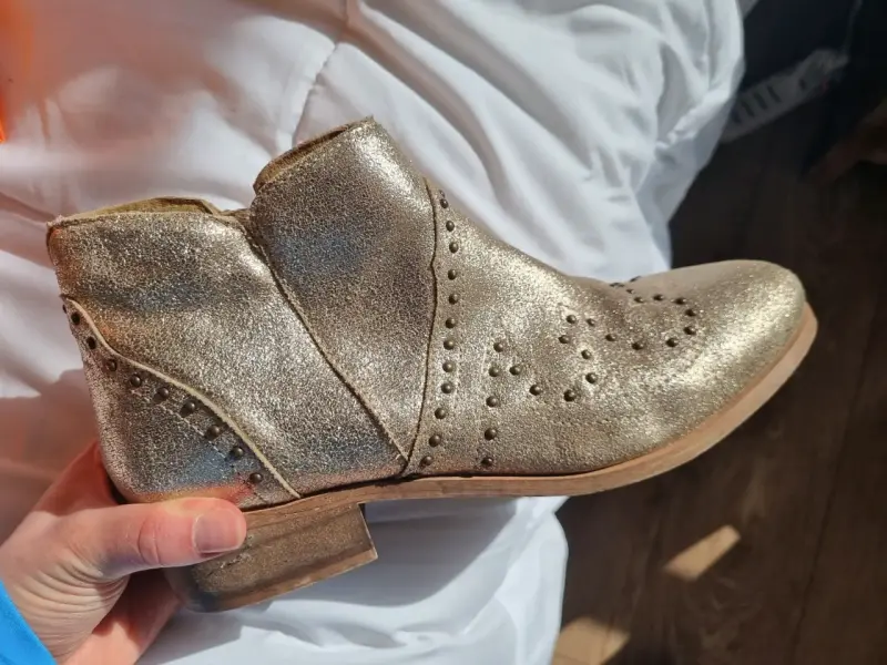 Umbrale n40 - Botines de cuero dorados - 1