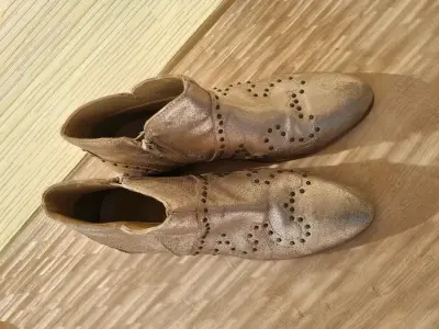 Umbrale n40 - Botines de cuero dorados - miniatura 2