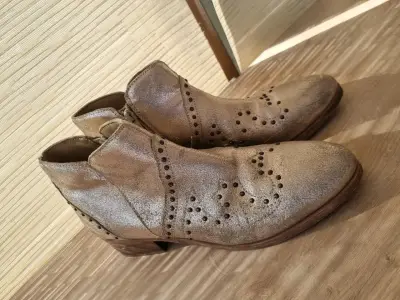 Umbrale n40 - Botines de cuero dorados - miniatura 3