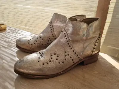 Umbrale n40 - Botines de cuero dorados - miniatura 4