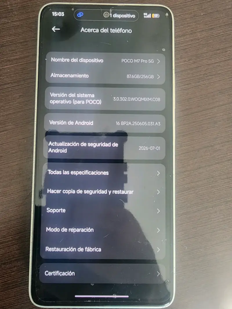 Smartphone POCO M7 Pro 5G con 256GB de almacenamiento - 3