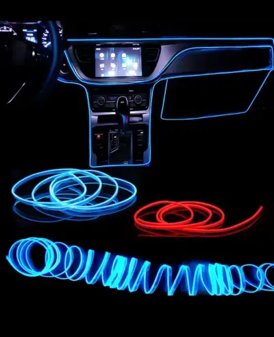 Luces LED Neón para Auto USB Naranjas - miniatura 1