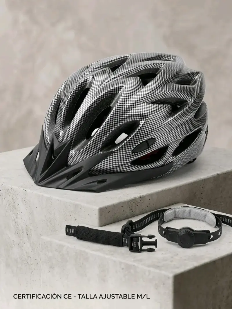 Casco Bicicleta Ruta/MTB Estilo Carbono - 1
