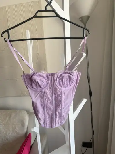 Corset lila de encaje para mujer - miniatura 1