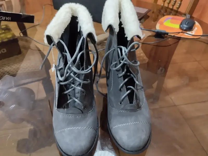 Botines Via Rosmini Modelo X1112-3 Gris 36 - 1