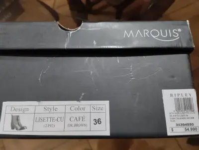 Botines Marquis Modelo Lisette-cu Marrón oscuro 36 - miniatura 4