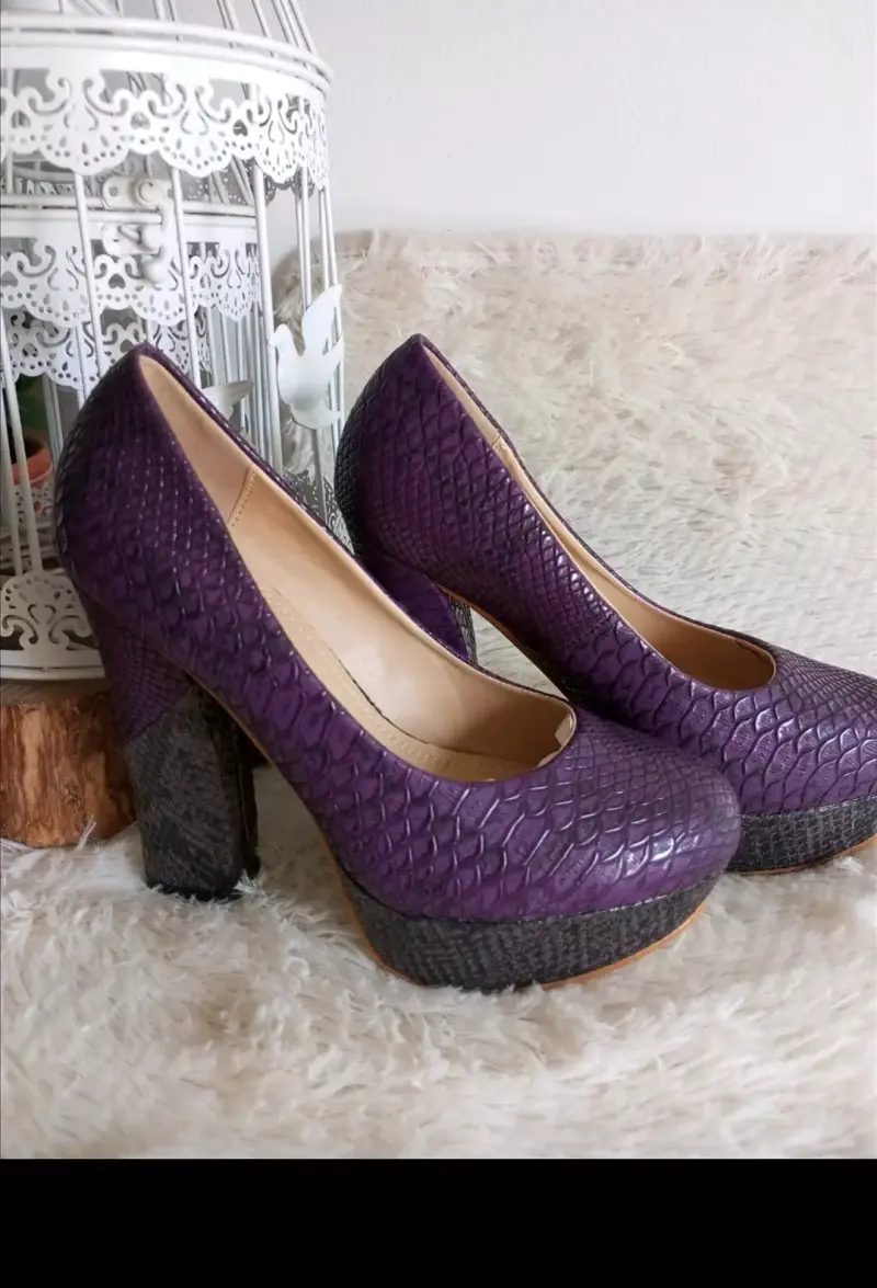 Zapatos de tacón alto estilo numero 35 serpiente - 3
