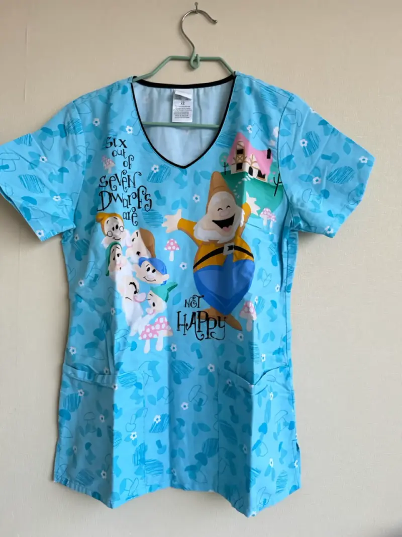 Polera clinica Scrub cotton mujer Siete Enanitos