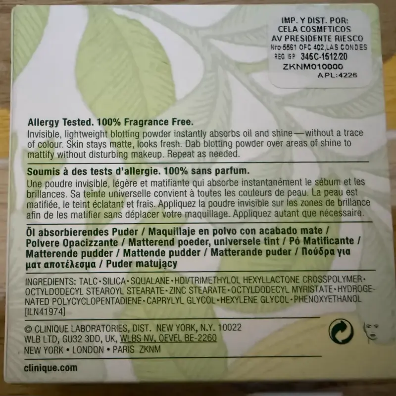 Polvo Matificante Universal Clinique Stay-Matte - 2