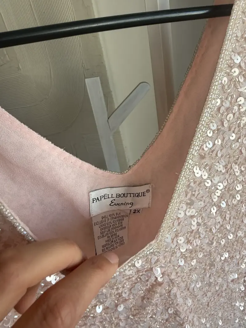 Blusa de lentejuelas rosada Papell Boutique - 4