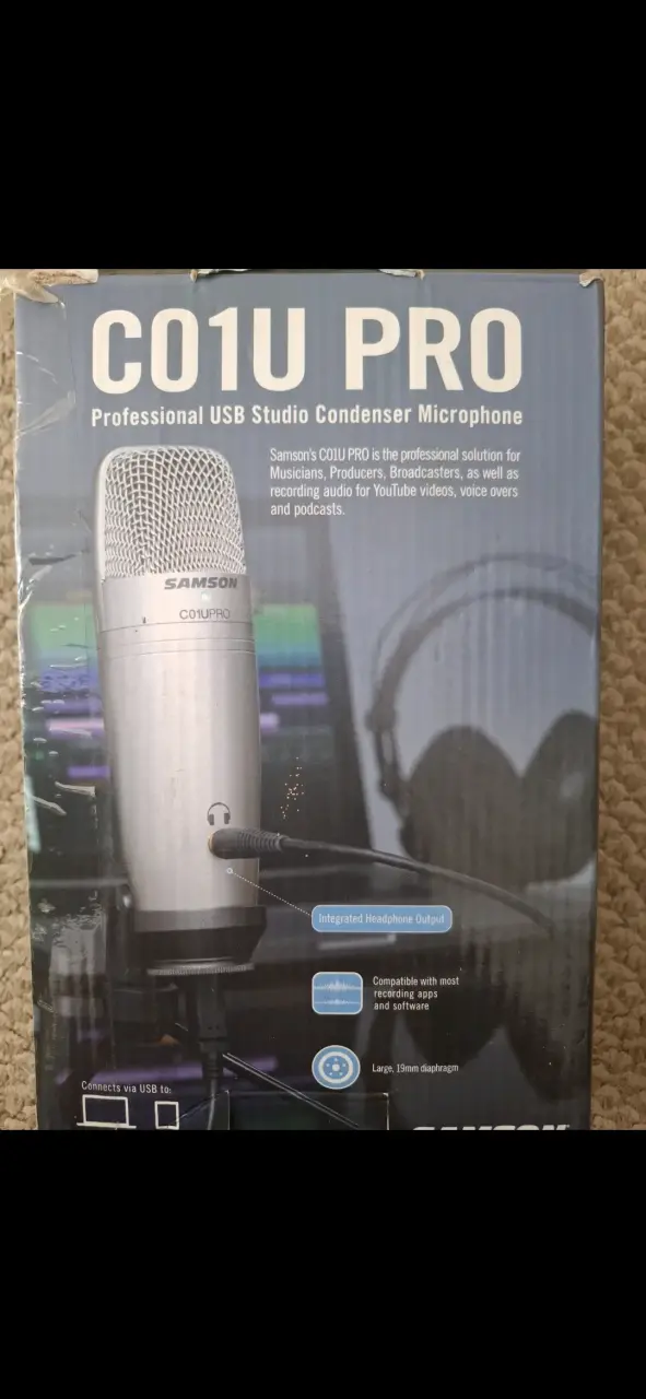 Micrófono USB Samson C01U Pro de Condensador - 2