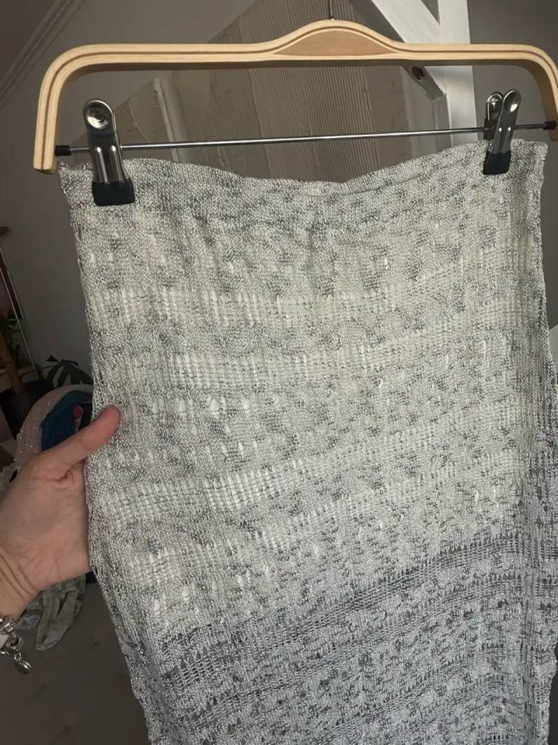 Falda tejida gris Feels by Brownie talla M - 2