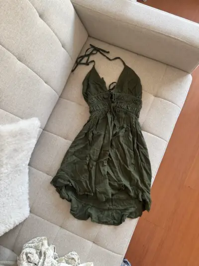 Vestido verde olivo Lolita Pocket - miniatura 1