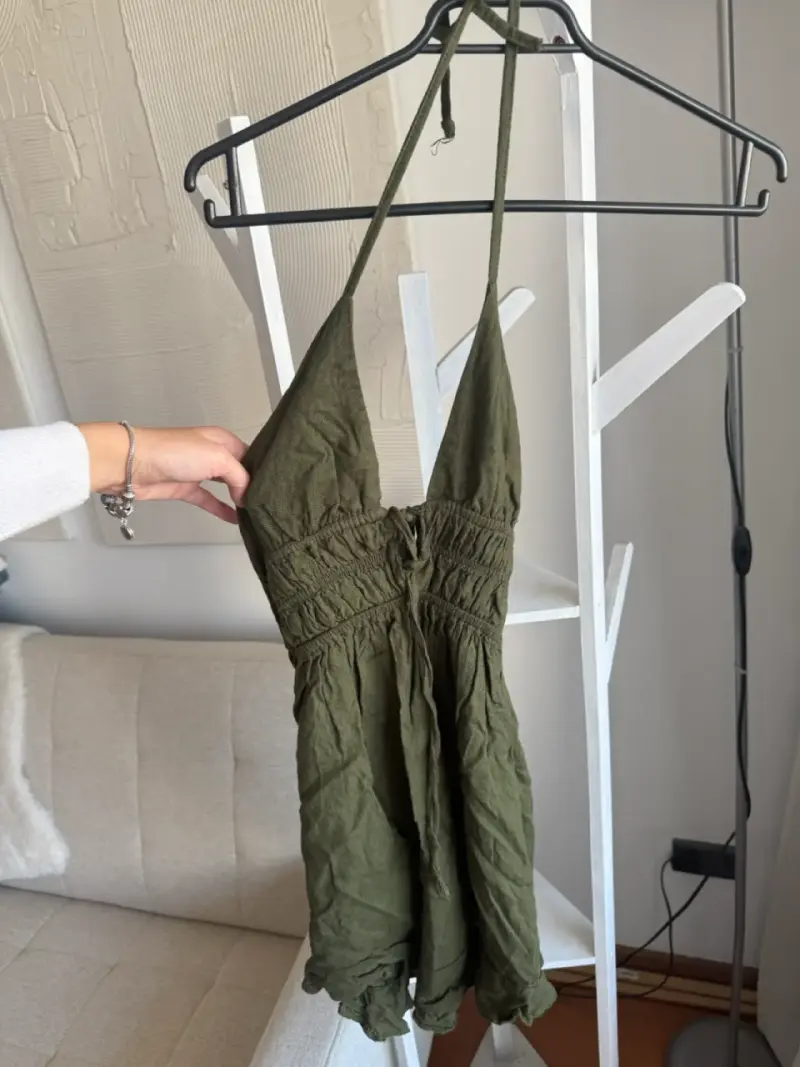 Vestido verde olivo Lolita Pocket - 2
