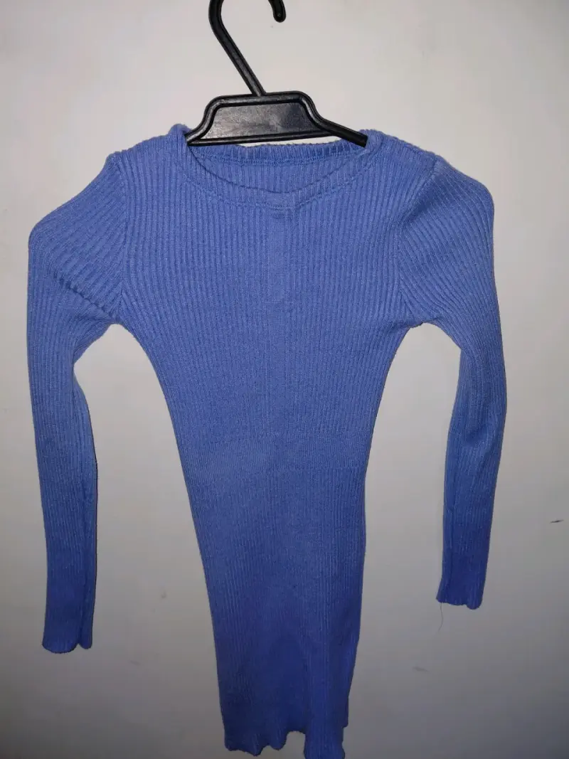 Vestido de punto azul para mujer