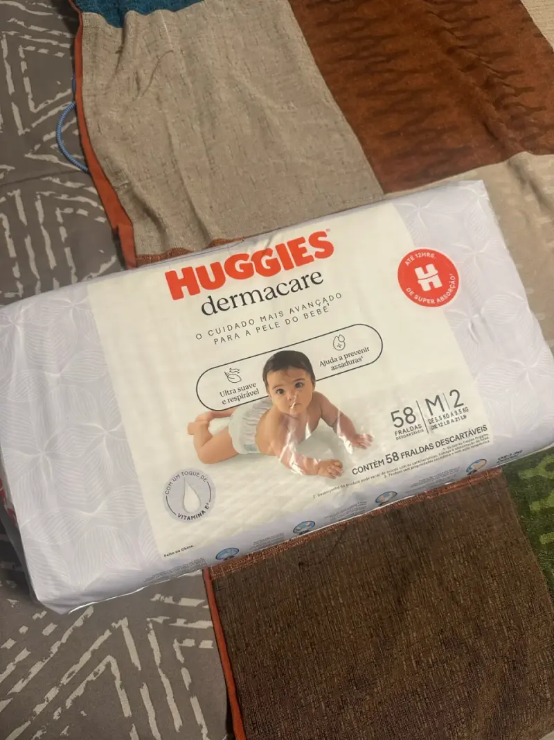 Pañales Huggies Dermacare Talla M 58 Unidades