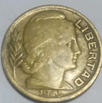 Moneda antigua de 20 centavos Argentina 1945 - miniatura 2