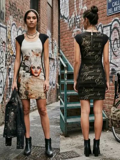 Vestido Desigual inspirado en Cirque du Soleil - miniatura 5