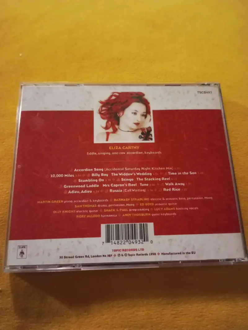 CD Eliza Carthy - Red (Edición UK/EU 1998 / Topic - 2