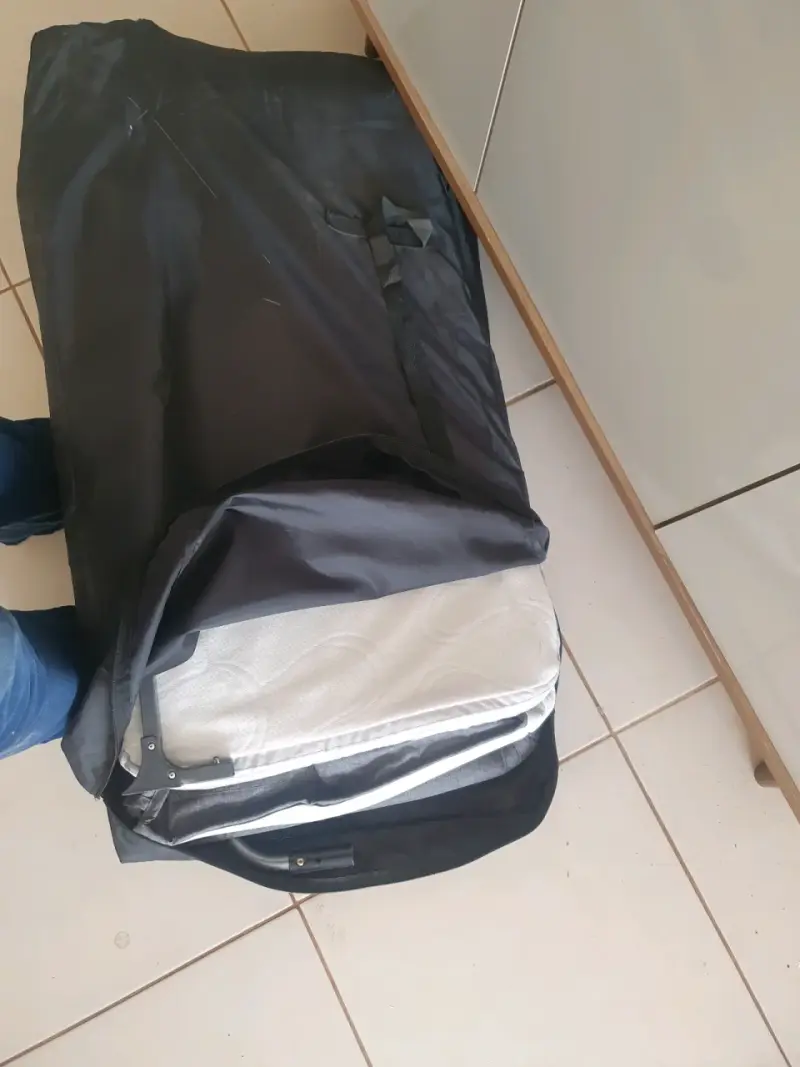 Cuna colecho Bebesit gris con bolsa de transporte - 4